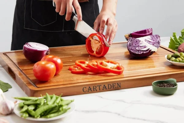 CARTADEN Cutting Boards, Large Wooden Cutting Board for Kitchen - Image 4