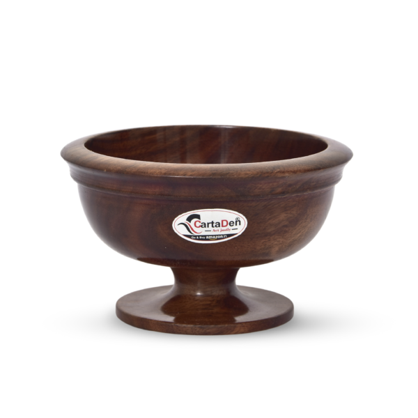 CARTADEN Wooden Bowl 6x3 inches Hand Carved (Design 4)